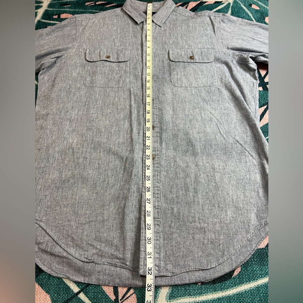 Vintage 80’s Polo By Ralph Lauren Chambray Button Up Shirt - Picture 7 of 8